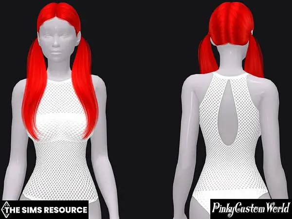 Recolor of Nightcrawlers Jennie hair by PinkyCustomWorld ~ The Sims Resource for Sims 4