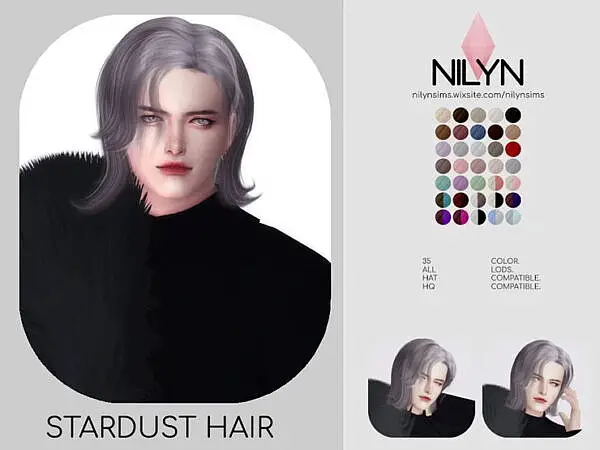 Stardust Hair ~ Nilyn Sims 4 for Sims 4