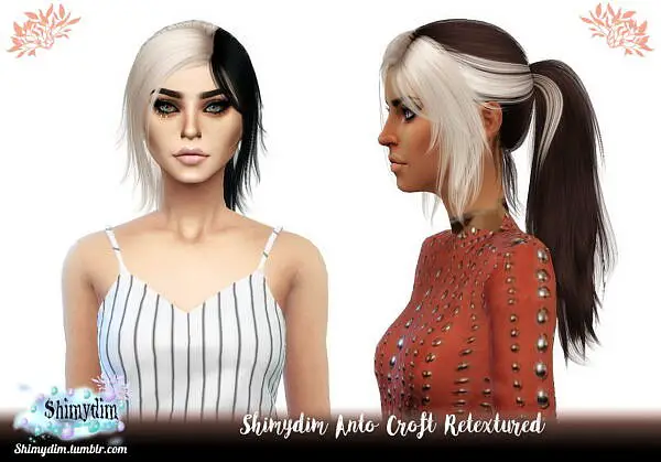 Anto`s Croft Hair Retextured Shimydim Sims 4 Hairs