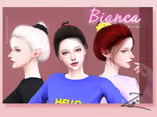 Bianca hairstyle by Zy ~ The Sims Resource for Sims 4