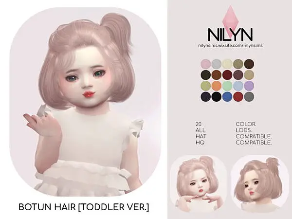 Botun Hairstyle TG ~ Nilyn Sims 4 for Sims 4