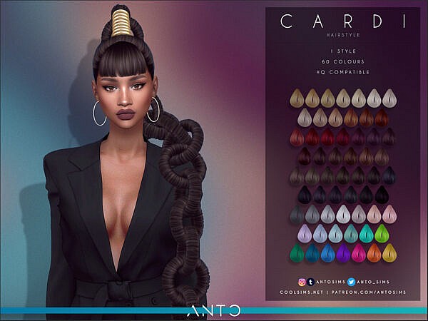 Cardi Hairstyle by Anto ~ The Sims Resource for Sims 4