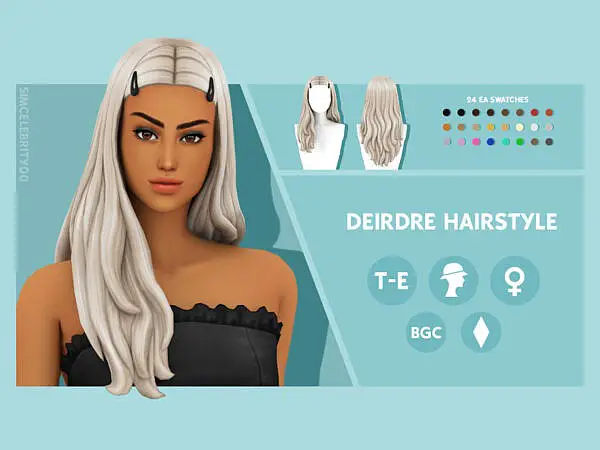 Deirdre Hairstyle by simcelebrity00 ~ The Sims Resource for Sims 4