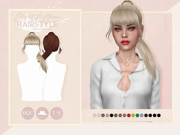 Elegant Nightmare Hairstyle by JavaSims ~ The Sims Resource for Sims 4