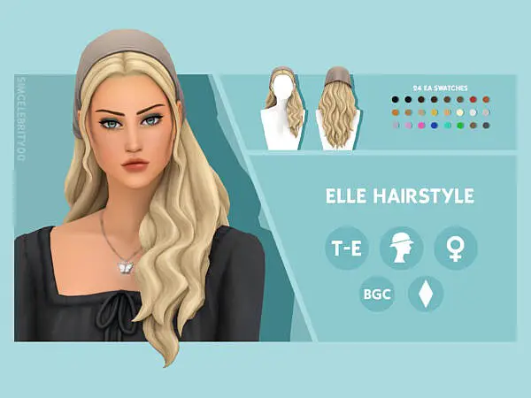 Elle Hairstyle by simcelebrity00 ~ The Sims Resource for Sims 4