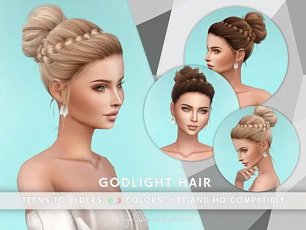 Godlight Hair ~ Sonya Sims for Sims 4