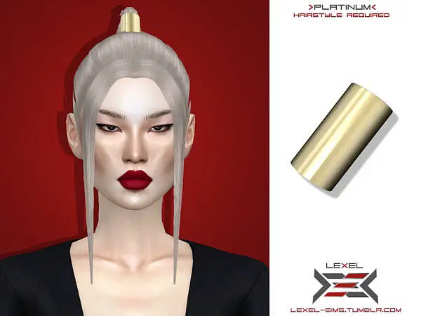 LEXEL s Platinum Hairstyle ~ The Sims Resource for Sims 4