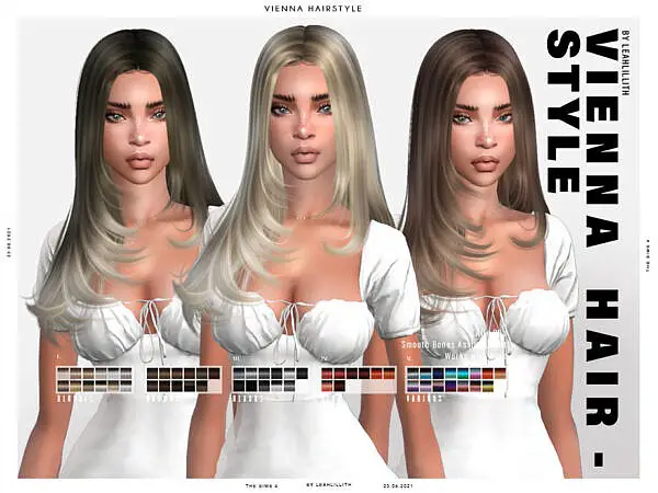 Vienna Hair by Leah Lillith ~ The Sims Resource for Sims 4
