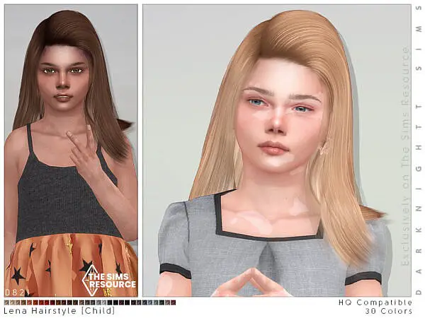 Lena Hairstyle by DarkNighTt ~ The Sims Resource for Sims 4