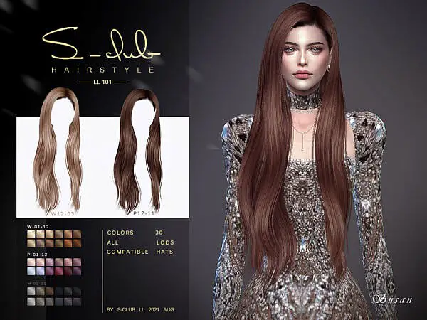 Long hair Susan by S Club ~ The Sims Resource for Sims 4