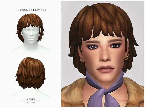 Lowell Hair by Merci ~ The Sims Resource for Sims 4