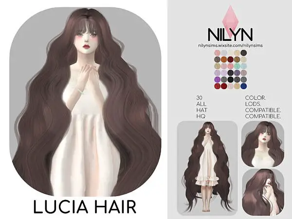 Lucia Hair ~ Nilyn Sims 4 for Sims 4