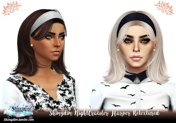 Nightcrawler`s Harper Hair Retextured ~ Shimydim for Sims 4