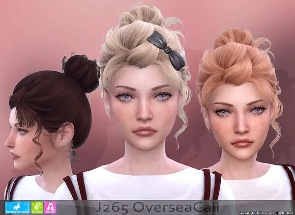 Oversea Call Hairstyle ~ NewSea for Sims 4