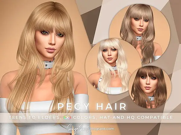 Pegy Hair ~ Sonya Sims for Sims 4