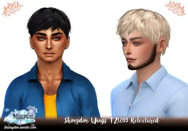 Wings TZ1209 Hair Retexture ~ Shimydim for Sims 4
