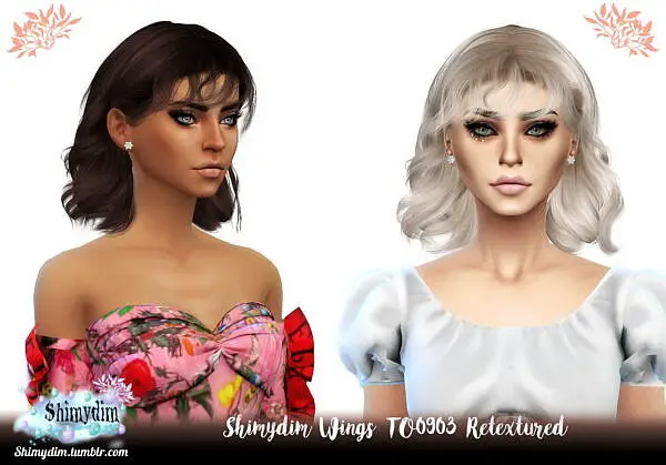 Wings TO0903 Hair Retexture ~ Shimydim for Sims 4
