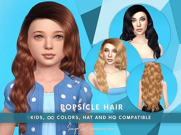 Popsicle Hair ~ Sonya Sims for Sims 4