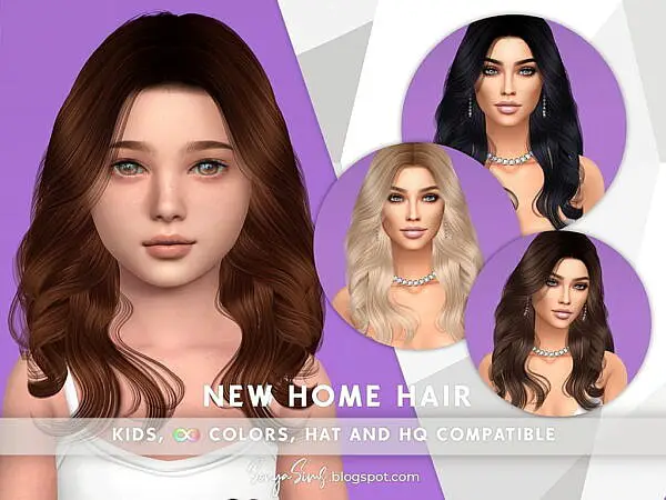 New Home Hair Free ~ Sonya Sims for Sims 4