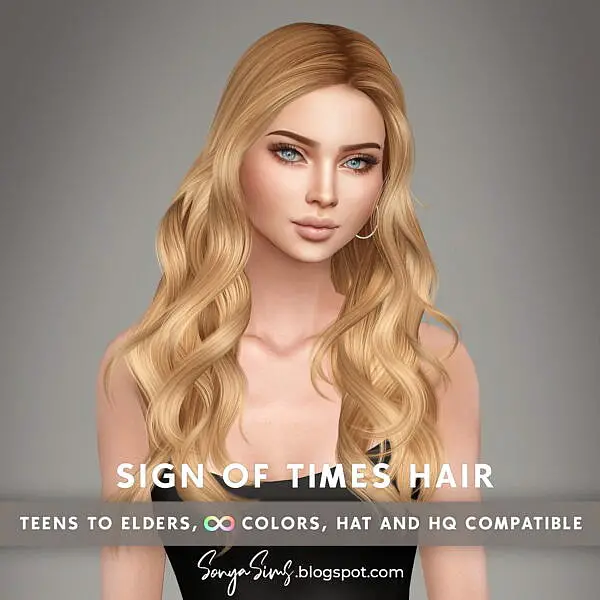 Sign of Times Hair ~ Sonya Sims for Sims 4