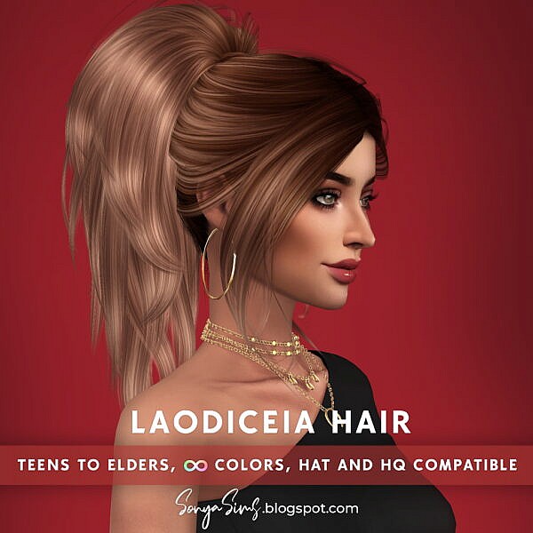 Laodiceia Free Hair ~ Sonya Sims for Sims 4