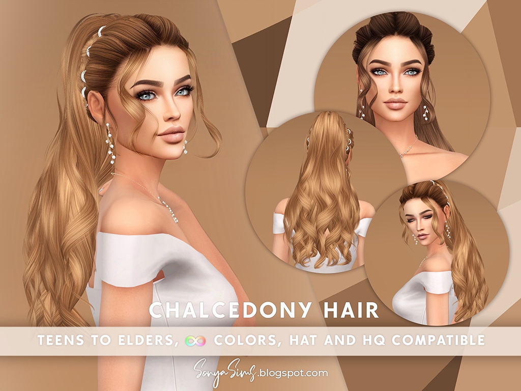 Chalcedony Hair ~ Sonya Sims - Sims 4 Hairs