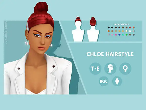Chloe Hair ~ The Sims Resource for Sims 4