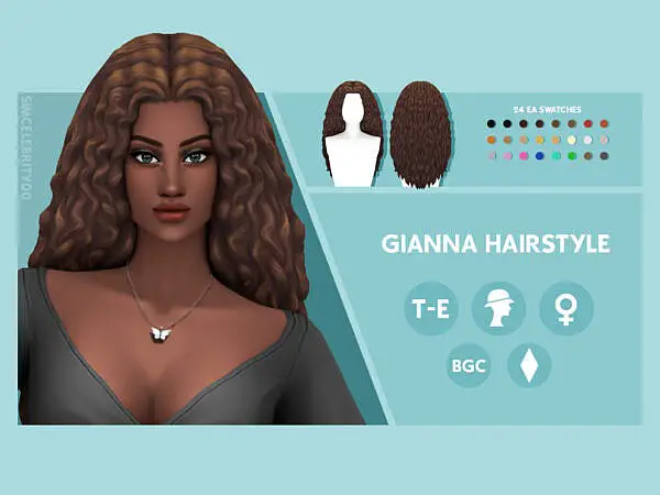 Gianna Hairstyle by simcelebrity00 ~ The Sims Resource for Sims 4