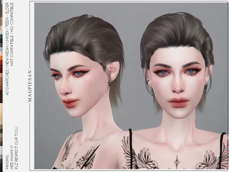 Hee Hwan Hair v1 ~ The Sims Resource - Sims 4 Hairs