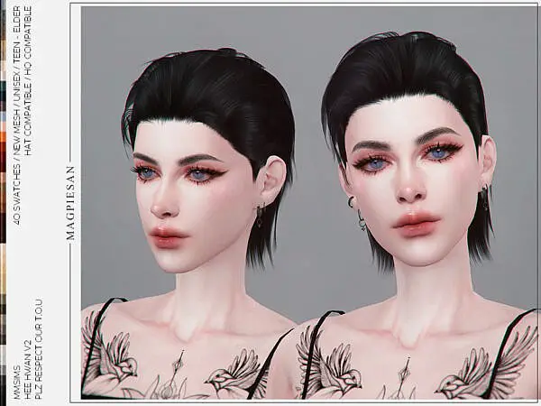 Hee Hwan Hair v2 by magpiesan ~ The Sims Resource for Sims 4