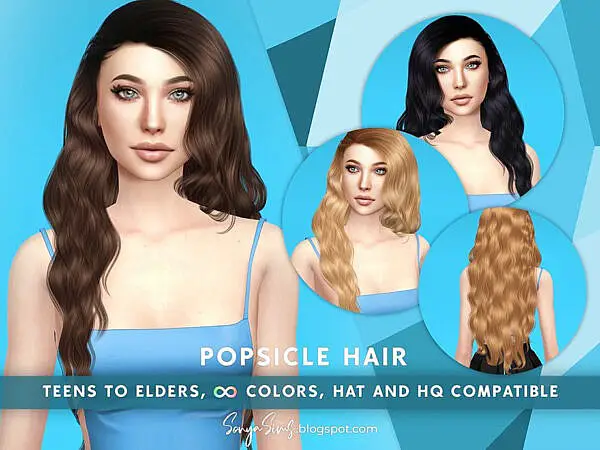 Popsicle Hair ~ The Sims Resource for Sims 4