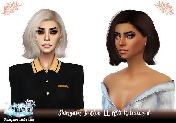 S Club`s LL N90 Hair Retexture ~ Shimydim for Sims 4
