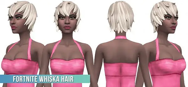 Fortnite Whiska Hair Conversion ~ Busted Pixels for Sims 4