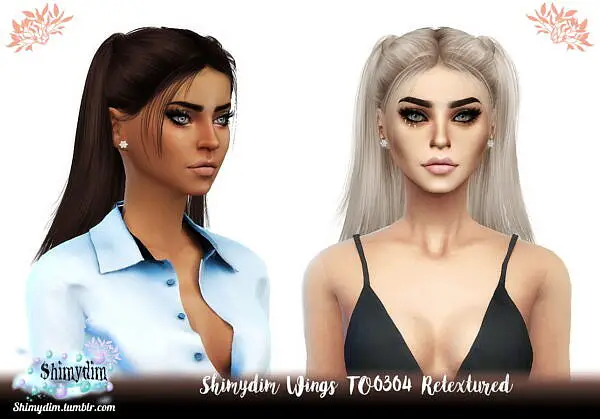 Wings TO0304 Hair Retexture ~ Shimydim for Sims 4