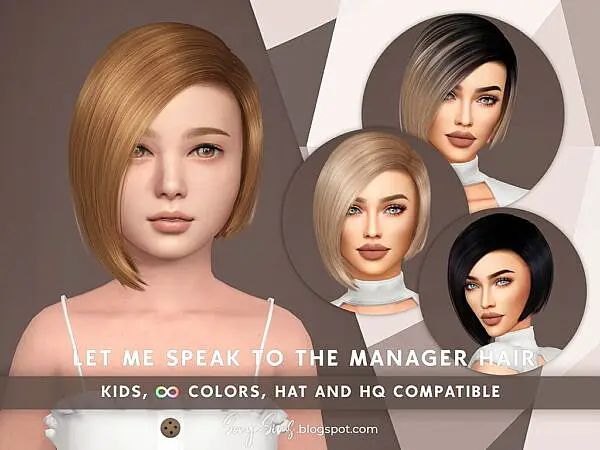 Let Me Speak to The Manager Hair ~ In My Dreams for Sims 4