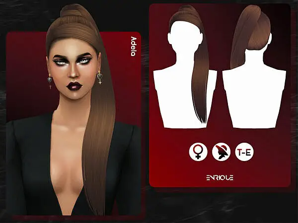 Adela Hairstyle by  Enriques4 ~ The Sims Resource for Sims 4