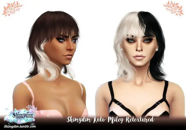Anto1`s Miley hair retexture ~ Shimydim for Sims 4