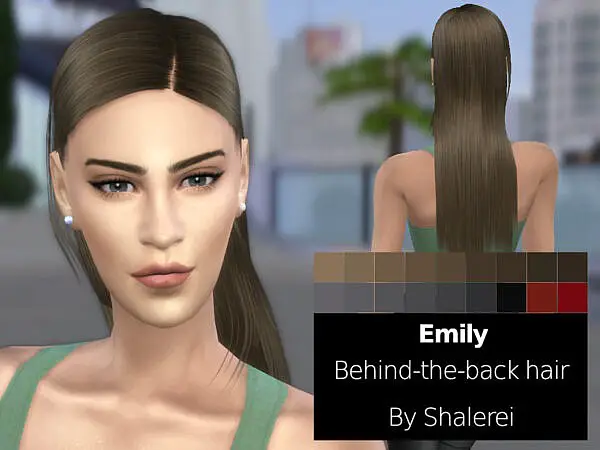 Behind the ears Hairstyle Emily by Shalerei ~ The Sims Resource for Sims 4