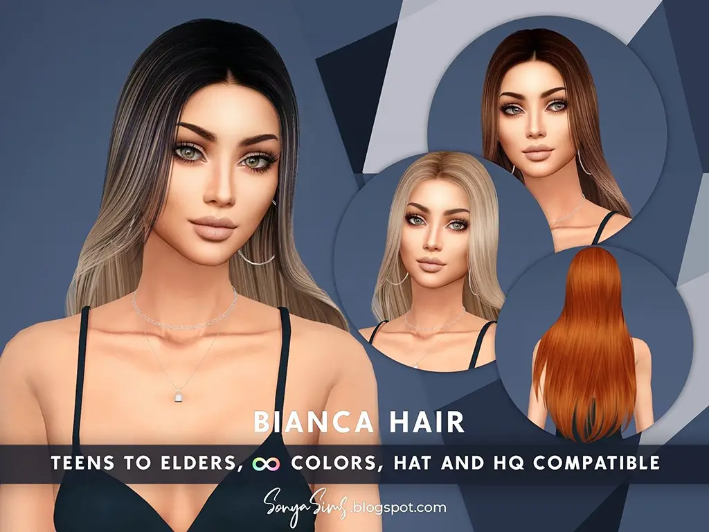 Bianca Hair ~ Sonya Sims - Sims 4 Hairs