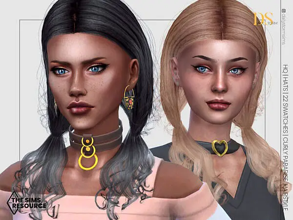 Curly Paradise Hair by DailyStorm ~ The Sims Resource for Sims 4