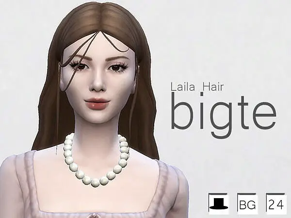 Laila hair by bigte ~ The Sims Resource for Sims 4
