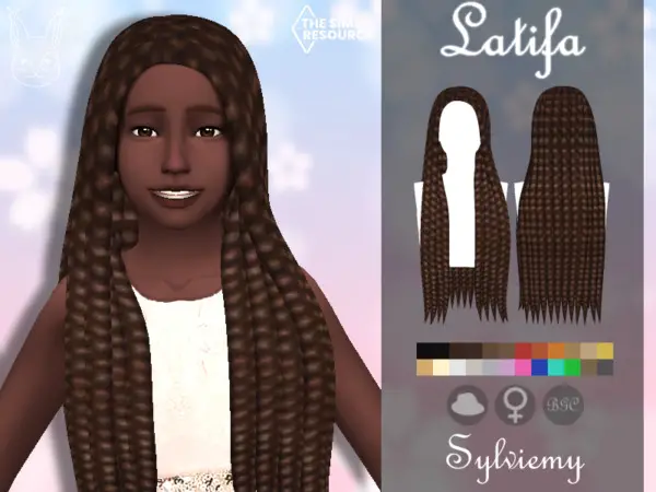 Latifa Hair Child by Sylviemy ~ The Sims Resource for Sims 4