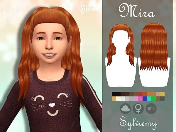 Mira Hairstyle Chil by Sylviemy ~ The Sims Resource for Sims 4