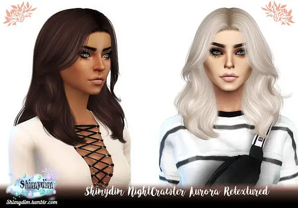 NightCrawler`s Aurora Hair Retexture ~ Shimydim for Sims 4