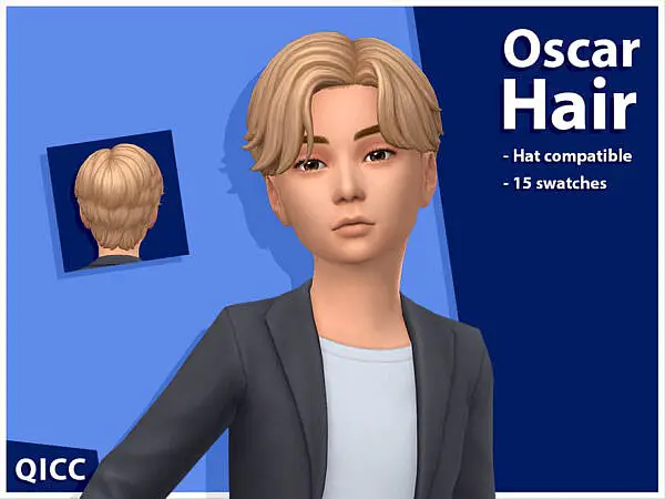 Oscar Hair by qicc ~ The Sims Resource for Sims 4