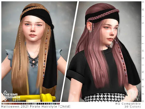 Pirate Hair Child by DarkNighTt ~ The Sims Resource for Sims 4