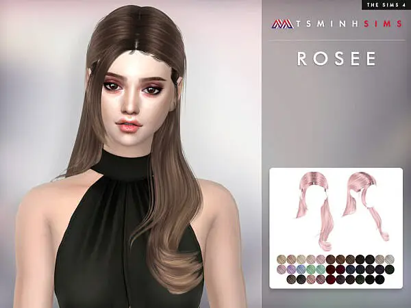 Rosee Hair by TsminhSims ~ The Sims Resource for Sims 4
