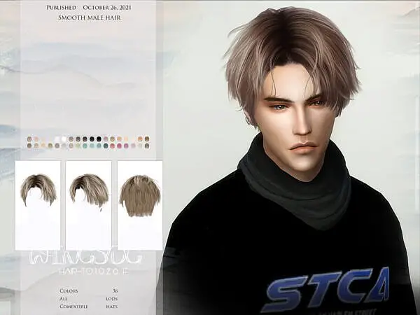 Smooth male hair TO1026 by wingssims ~ The Sims Resource for Sims 4