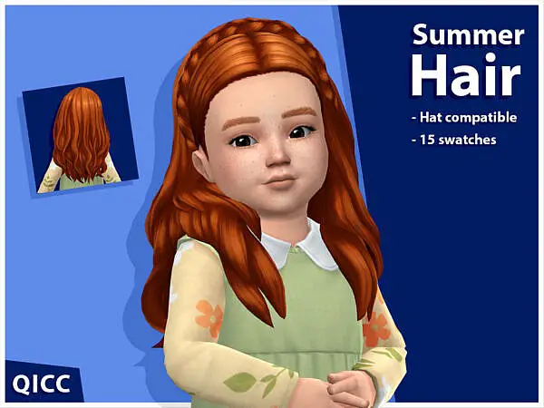 Summer Hair by qicc ~ The Sims Resource for Sims 4