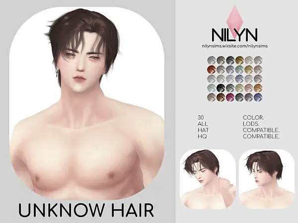 Unknown Hair by Nilyn ~ The Sims Resource for Sims 4